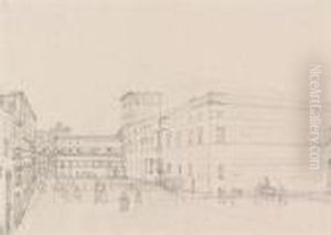 Ansicht Des Palazzo Venezia In Rom by Thomas Ender