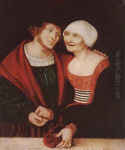 Amorous Old Woman and Young Man 1520-22