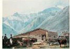 Bergerie Dans Les Alpes by Thomas Ender