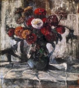 Flowers In A Mug by Bela Endre