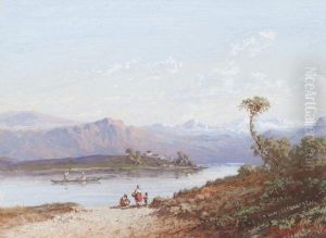 Paysage Au Lac De Montagne by Marius Engaliere