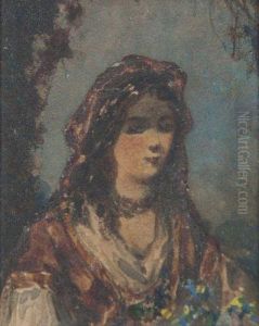 Portrait D'une Orientale by Marius Engaliere