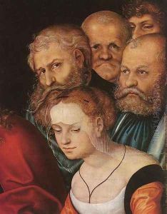 Christ and the Adulteress (detail) 1532