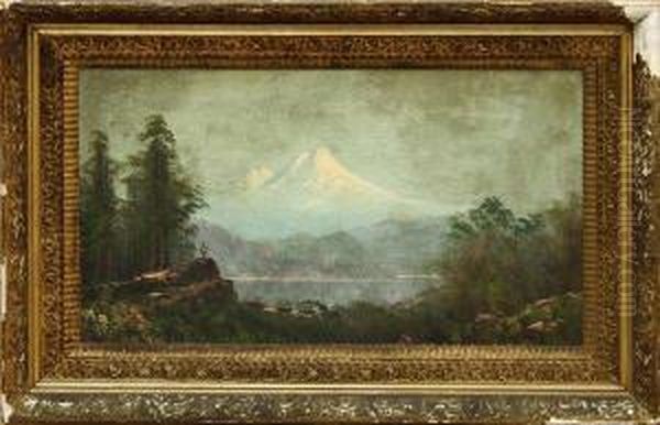 Figure In A Mountain Landscape - view 1