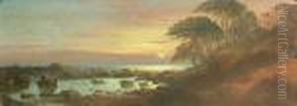 Coastal Cliffs At Sunset - view 1