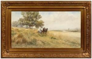 Farmer Harvesting A Field Of
Hay by Frank F. English