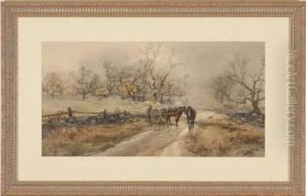 Worker With Two Horses - view 1