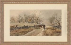 Worker With Two Horses by Frank F. English