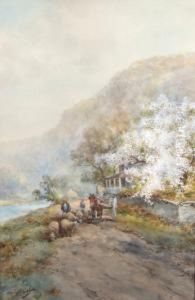 Spring Landscapewith Horse Cart
