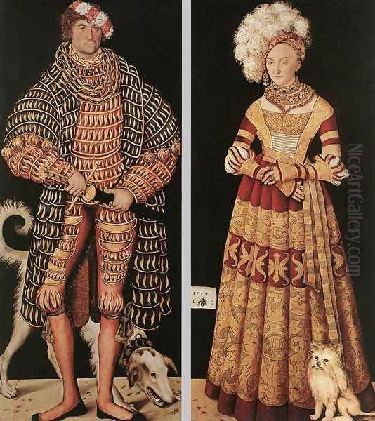 Portraits of Henry the Pious, Duke of Saxony and his wife Katharina von Mecklenburg 1514 - view 1