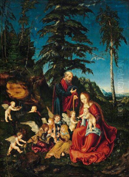 The Rest on the Flight into Egypt 1504 by Lucas The Elder Cranach