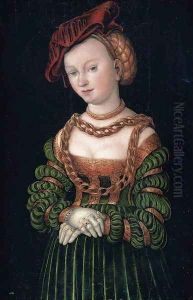 Portrait of a Young Woman 1725-35 by Lucas The Elder Cranach
