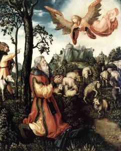 The Annunciation to Joachim 1516-18 by Lucas The Elder Cranach