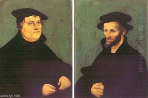 Portraits Of Martin Luther And Philipp Melanchthon 1543