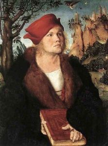 Portrait Of Dr Johannes Cuspinian by Lucas The Elder Cranach