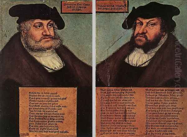 Portraits of Johann I and Frederick III the wise, Electors of Saxony 1533 - view 1