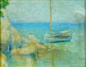 Sailboat In A Quiet Cove by Joseph Eliot Enneking