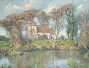 Sussex Church In An Autumnal Landscape Sussex Church In An Autumnal Landscape