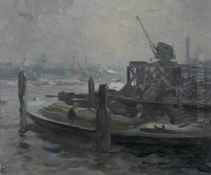 Pool Of London by Augustus William Enness