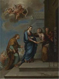 Saint Anne Welcoming Mary by Nicolas Enriquez