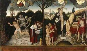 Allegory of the Law and the Gospel by Lucas The Elder Cranach