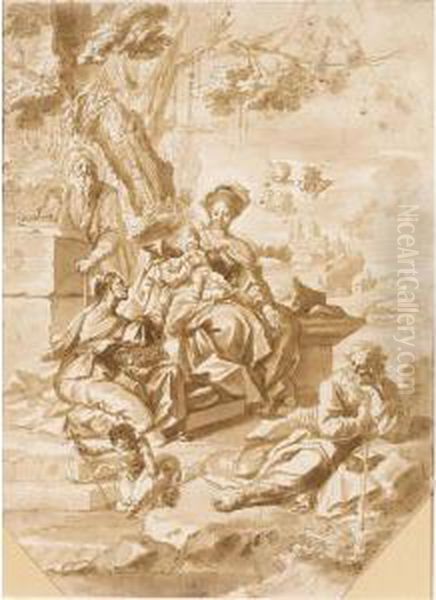 The Holy Family With Saint Anne And The Infant John The Baptist - view 1