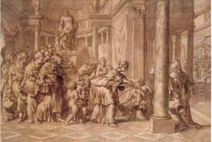 Scene D'offrande Au Dieu Baal by Johannes Episcopius