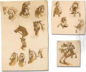 A Series Of Studies Of Horses After Italian And Antique Prototypes by Johannes Episcopius