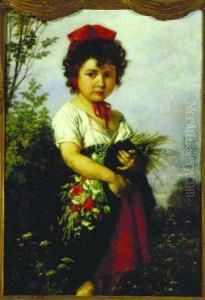 Young Girl With Wildflowers