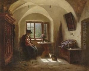 Mutter Mit Kind Am
 Fenster