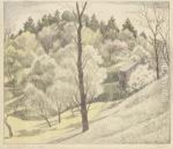 Landschaft Mit Bluhenden
Baumen. - view 1