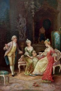 Galante Gesellschaft Im Salon by Otto Erdmann