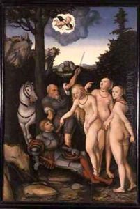 The Judgement of Paris 2 by Lucas The Elder Cranach