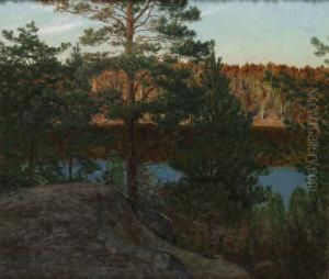 Insjo I Solnedgang