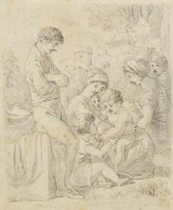Zugeschrieben - Die Heilige Familie Mit Dem Johannesknaben