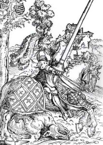 St George on Horseback by Lucas The Elder Cranach