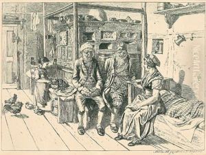 Famiglia Ebrea Intorno Alla Stufa by Johann Christoph Erhard