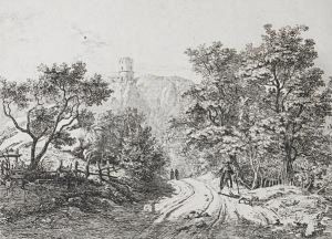 Die Burgruine Auf Dem Schroffen Felsen