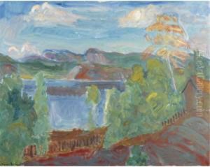 Sommerdag Ved Fjorden (a Summer's Day By The Fjord) by Thorvald Erichsen