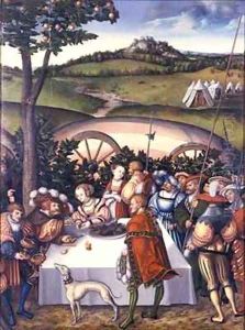 Judith at the Table of Holofernes by Lucas The Elder Cranach