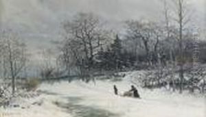 Vinterlandskap I Skymning by Johan Erik Ericson