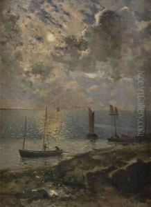 Bretagniska Fiskebatar I Mansken by Johan Erik Ericson