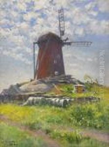 Sommarmotiv Med Vaderkvarn by Johan Erik Ericson