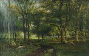Cattle In A Wood by Johan Erik Ericson