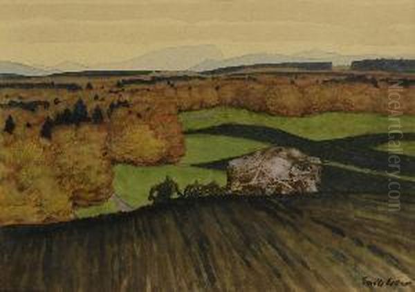 Pflugender Bauer. "zu Bergfruhling". - view 1