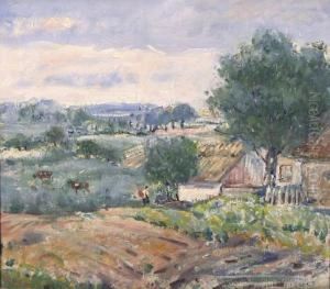 Sommerlandschaft Mit Bauerngehoft by Erich Erler-Samaden