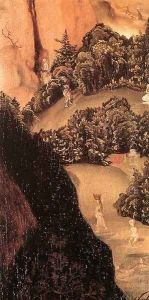 Portrait of Dr. Johannes Cuspinian (detail) 3 by Lucas The Elder Cranach