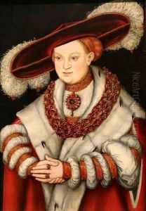 Portrait of Magdalena of Saxony by Lucas The Elder Cranach