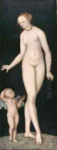 Venus and Cupid 3 by Lucas The Elder Cranach
