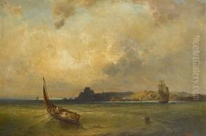 The Mount Orgueil On The Isle Of Jersey From The Sea Side by Hermann Eschke